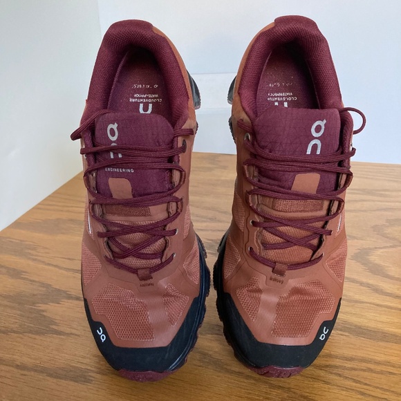 On Cloudventure Waterproof Trail Running Shoes Womens Size 8.5 Rust Orange Color - Picture 11 of 14